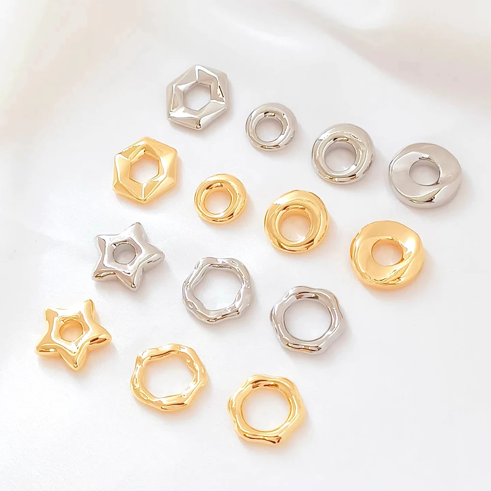 Brass Coated Gold Flowers, Circles, Stars, Separated By Beads DIY Fashion Jewelry Making Necklace Bracelet Accessory Materials
Brass Coated Gold Flowers, Circles, Stars, Separated By Beads DIY Fashion Jewelry Making Necklace Bracelet Accessory Materials