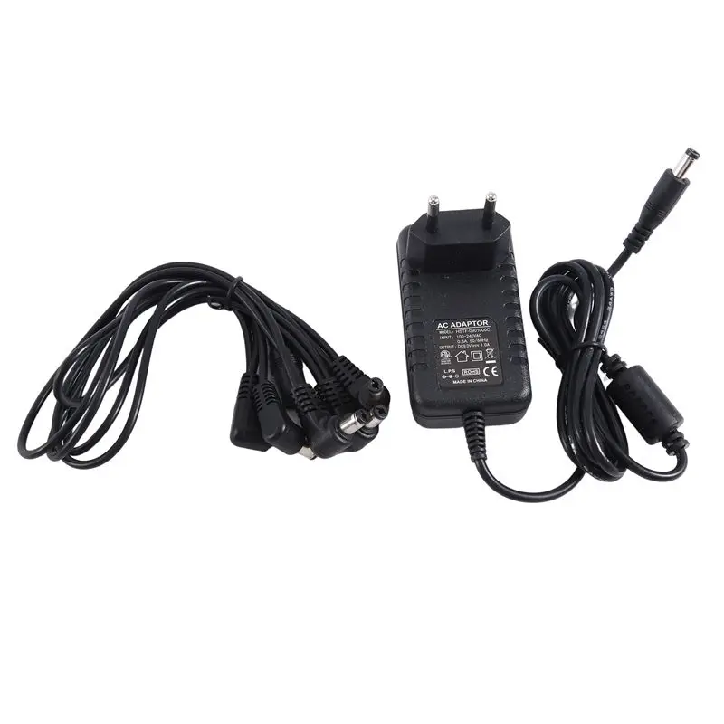AA75-Guitar Effect Pedal Power Supply Adapter 9V Tip Negative 5 Way Daisy Chain Cables For Guitar Effect Pedal,EU Plug Easy Inst
AA75-Guitar Effect Pedal Power Supply Adapter 9V Tip Negative 5 Way Daisy Chain Cables For Guitar Effect Pedal,EU Plug Easy Inst