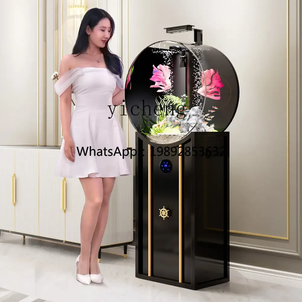 J-3 new round fish tank living room small household floor bottom filter intelligent water tank aquarium
J-3 new round fish tank living room small household floor bottom filter intelligent water tank aquarium