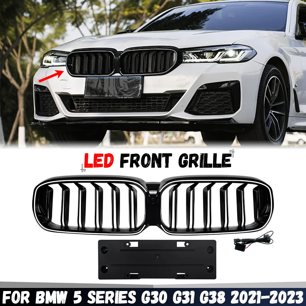 Front Grille Single Double Line Bumper Grille Racing Grill With LED Light For BMW 5 Series G30 G38 G31 LCI 2021 2022 2023
Front Grille Single Double Line Bumper Grille Racing Grill With LED Light For BMW 5 Series G30 G38 G31 LCI 2021 2022 2023