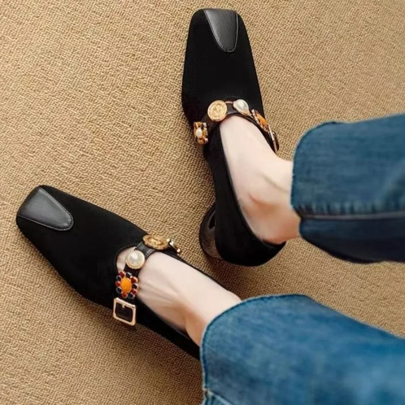 Spring New Fashion Square Head Suede Waterproof Low-top Shoes 2025 Outdoor Leisure Comfortable Slip-on Women's High Heels 35--39
Spring New Fashion Square Head Suede Waterproof Low-top Shoes 2025 Outdoor Leisure Comfortable Slip-on Women's High Heels 35--39