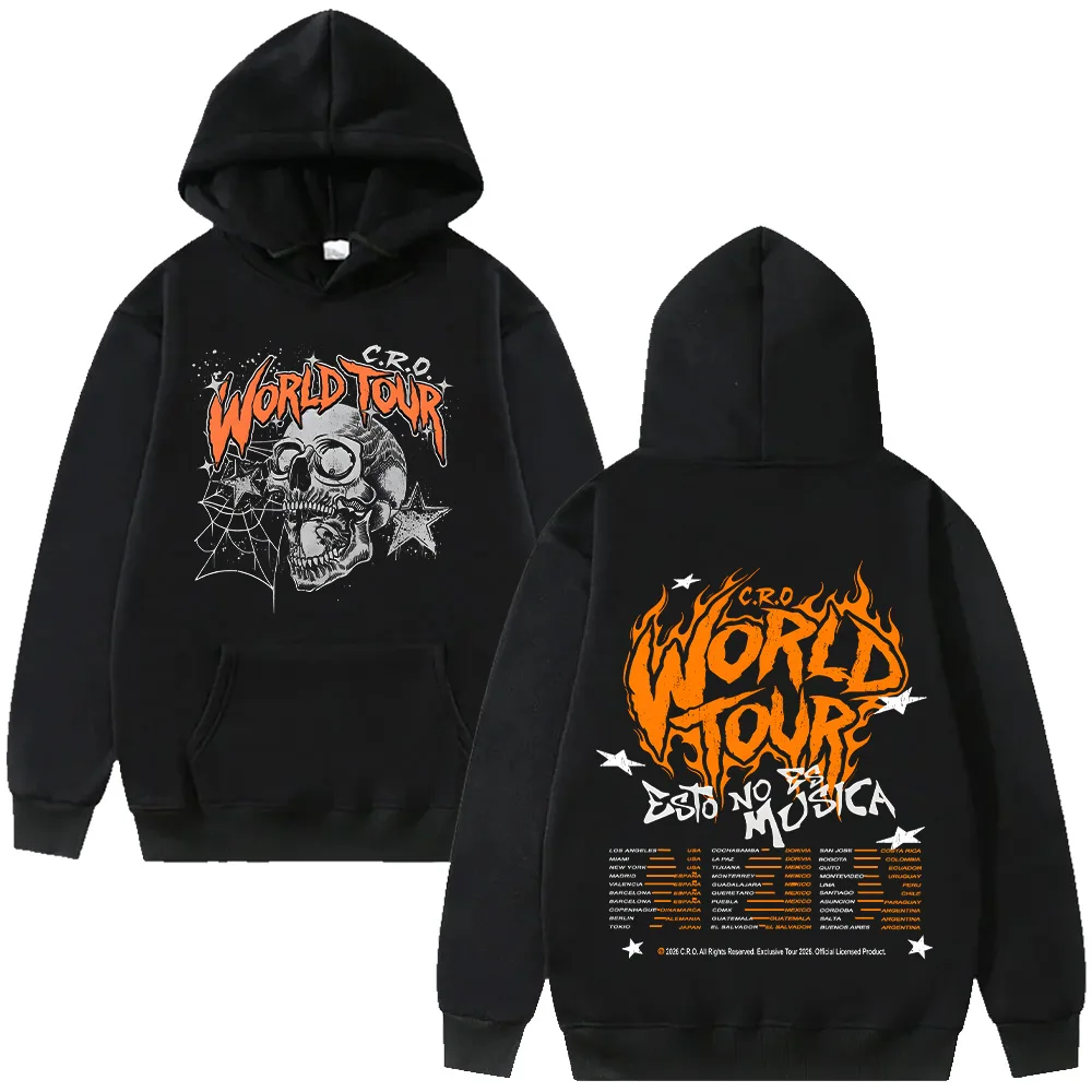 Camiseta Wt Rapper C.R.O Esto No Es Musica World Tour Hoodies Hip Hop Fashion Women Men Sweatshirt Vintage Oversized Streetwear
Camiseta Wt Rapper C.R.O Esto No Es Musica World Tour Hoodies Hip Hop Fashion Women Men Sweatshirt Vintage Oversized Streetwear