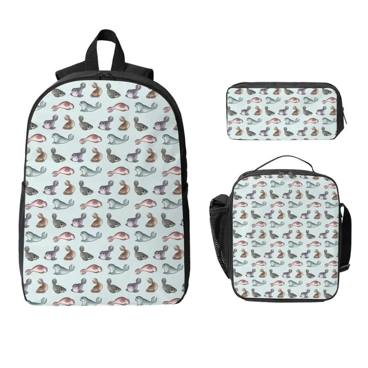 Little Seals Backpack Student Boys Girls BookBag School Bag Computer Shoulder Bags 3ps Insulated Lunch Bag Pencil Case
Little Seals Backpack Student Boys Girls BookBag School Bag Computer Shoulder Bags 3ps Insulated Lunch Bag Pencil Case