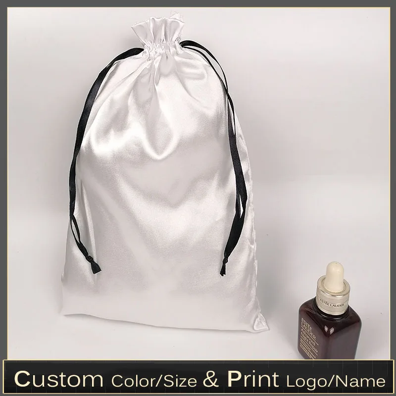 Custom Logo Satin Hair Bundle Wigs Drawstring Bags Luxlury Products Packaging Bag Silk Pouch Dustproof Cover Storage Pouch
Custom Logo Satin Hair Bundle Wigs Drawstring Bags Luxlury Products Packaging Bag Silk Pouch Dustproof Cover Storage Pouch