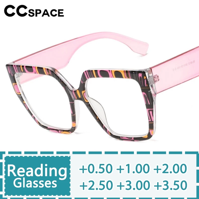 Women Colorful Large Size Reading Glasses Fashion Square Color-blocked Resin Presbyopic Eyeglass Custom Diopter+50~+600 #304000
Women Colorful Large Size Reading Glasses Fashion Square Color-blocked Resin Presbyopic Eyeglass Custom Diopter+50~+600 #304000