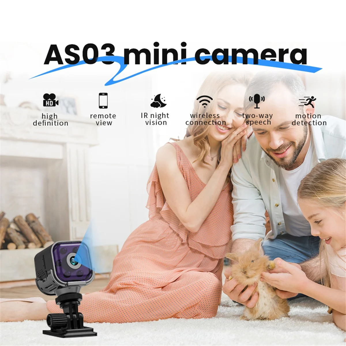 AB-AS03 Мини-камера Умный дом Камера безопасности HD 1080P Беспроводное охранное наблюдение Встроенный аккумулятор 960 мАч Ночь
AB-AS03 Мини-камера Умный дом Камера безопасности HD 1080P Беспроводное охранное наблюдение Встроенный аккумулятор 960 мАч Ночь