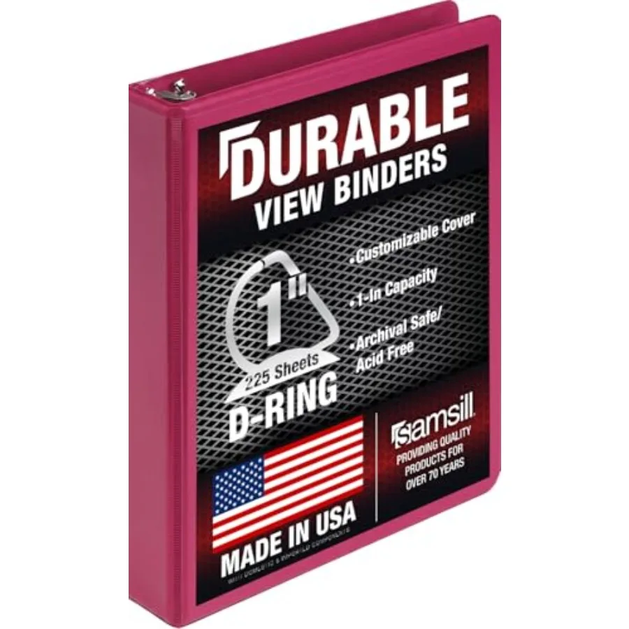 Durable Binder, D Rg Bder, Customizable Clear View Cover, Magenta, Holds Pages
Durable Binder, D Rg Bder, Customizable Clear View Cover, Magenta, Holds Pages