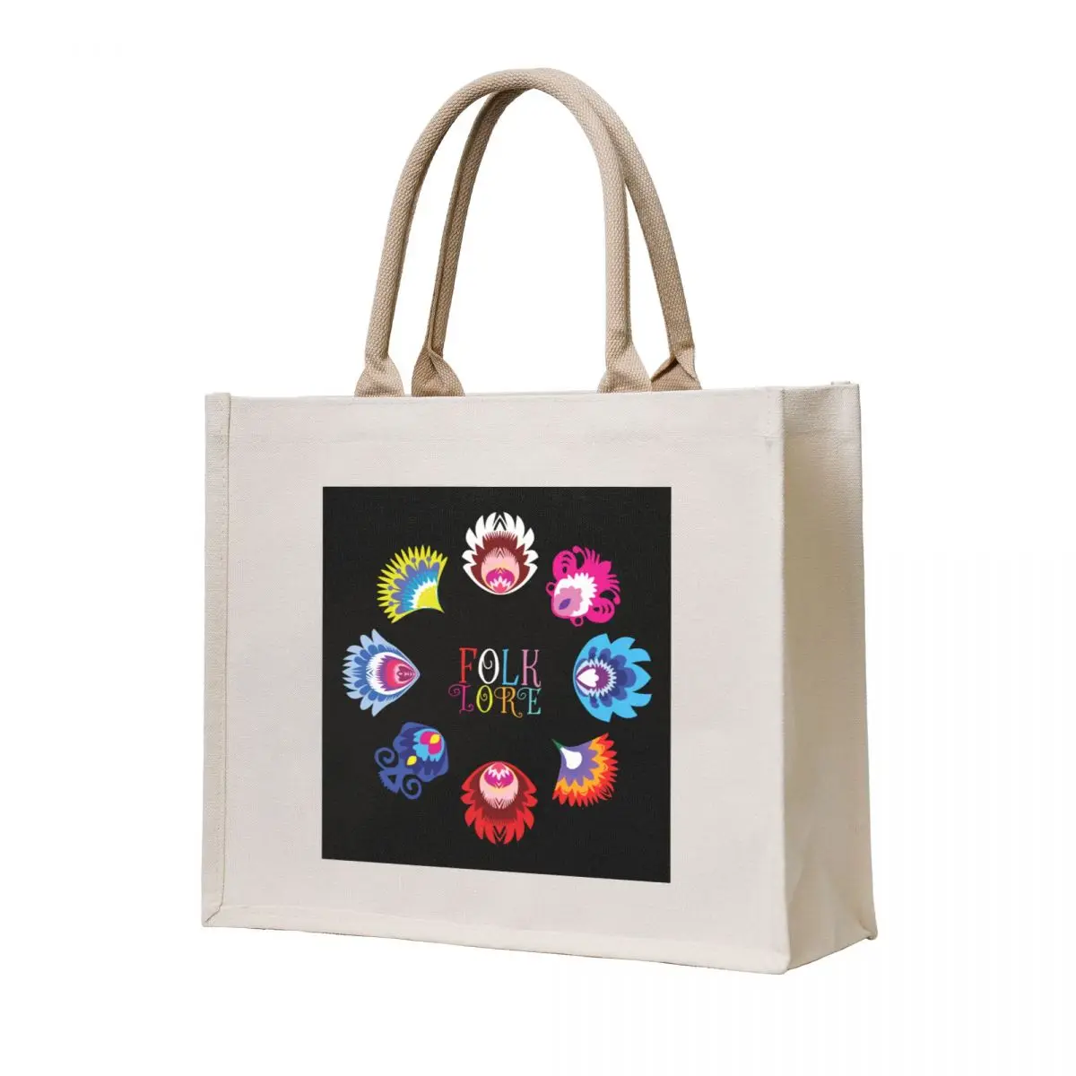 Folk meadow on black Tote Bag Customizable tote bag handbag Women's bag sac pour femme
Folk meadow on black Tote Bag Customizable tote bag handbag Women's bag sac pour femme