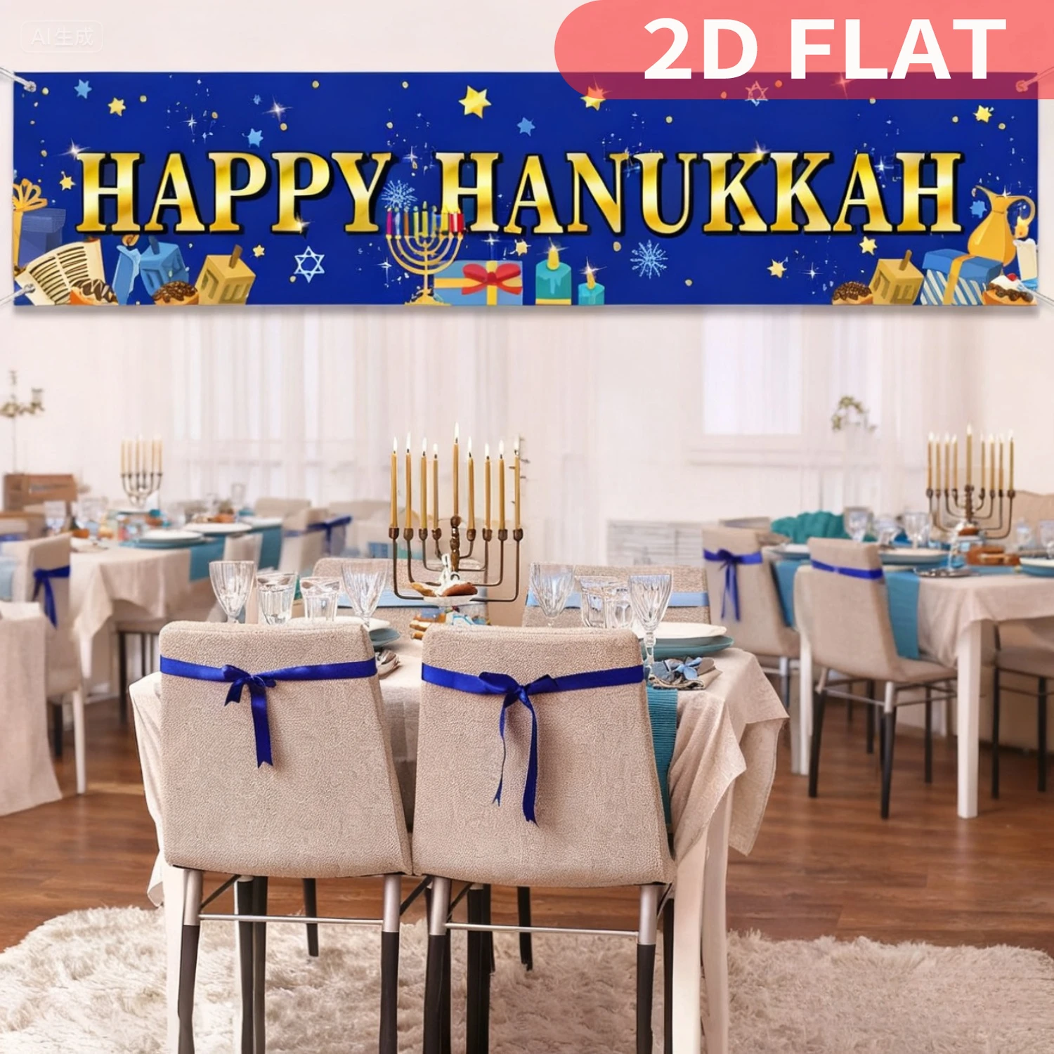 1pc Large Happy Hanukkah Party Scroll Decor - Chanukah Photography Backdrop, Durable Polyester, Blue Shiny Menorah Lamp
1pc Large Happy Hanukkah Party Scroll Decor - Chanukah Photography Backdrop, Durable Polyester, Blue Shiny Menorah Lamp