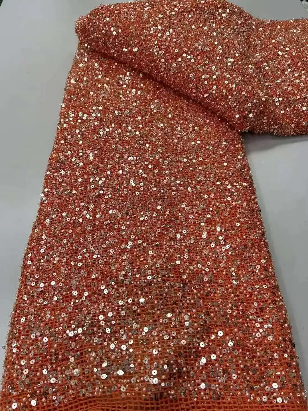 Latest Nigerian Lace Fabrics Fashion Women African Tulle Lace Luxury Handmade Beaded Sequins Fabrics For Wedding 5 Yards
Latest Nigerian Lace Fabrics Fashion Women African Tulle Lace Luxury Handmade Beaded Sequins Fabrics For Wedding 5 Yards