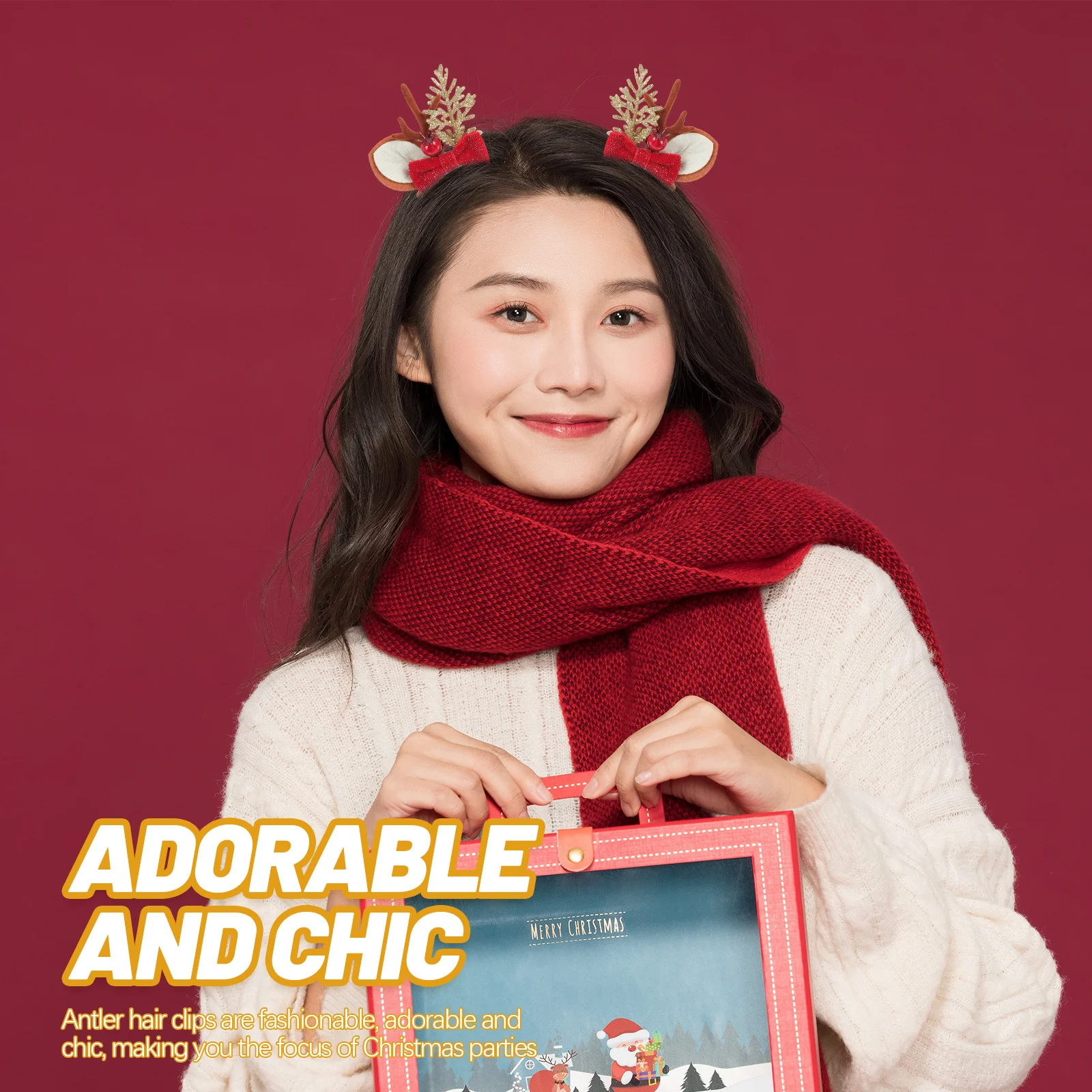 4Pairs Reindeer Hair Clips Antler Barrettes Christmas Holiday Party Hair Accessories Festive Gift for Women Girls
4Pairs Reindeer Hair Clips Antler Barrettes Christmas Holiday Party Hair Accessories Festive Gift for Women Girls