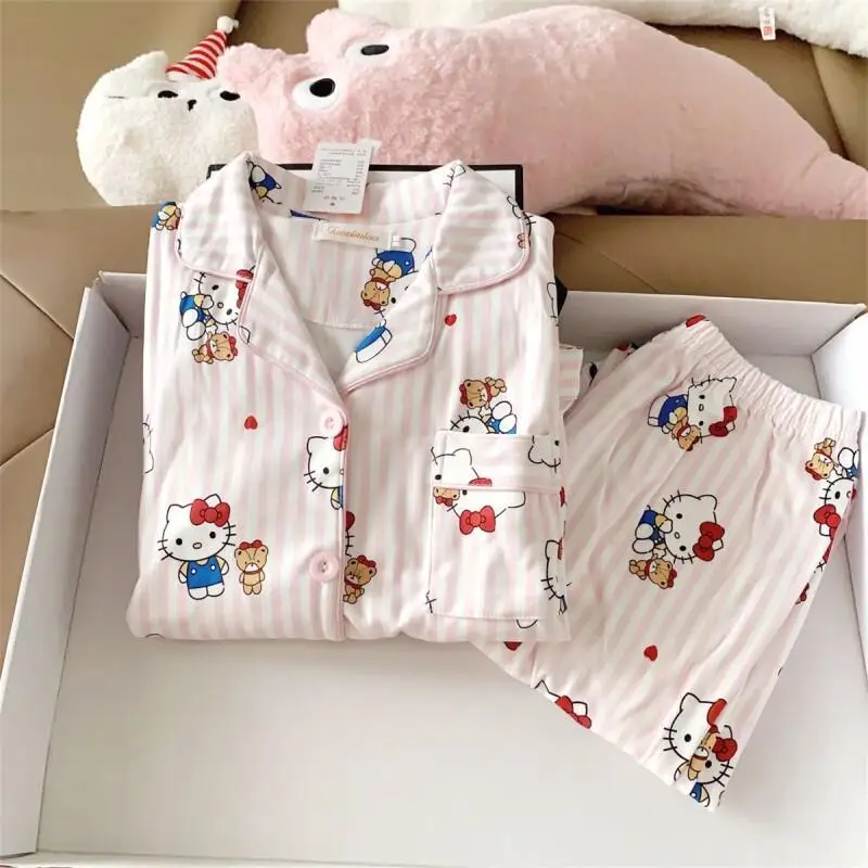 Комплект пижамы Sanrio Hello Kitty: мягкий флис, начес, толстый, теплый, для женщин и студенток, осень-зима, домашний, милый, в японском стиле, уютный
Комплект пижамы Sanrio Hello Kitty: мягкий флис, начес, толстый, теплый, для женщин и студенток, осень-зима, домашний, милый, в японском стиле, уютный