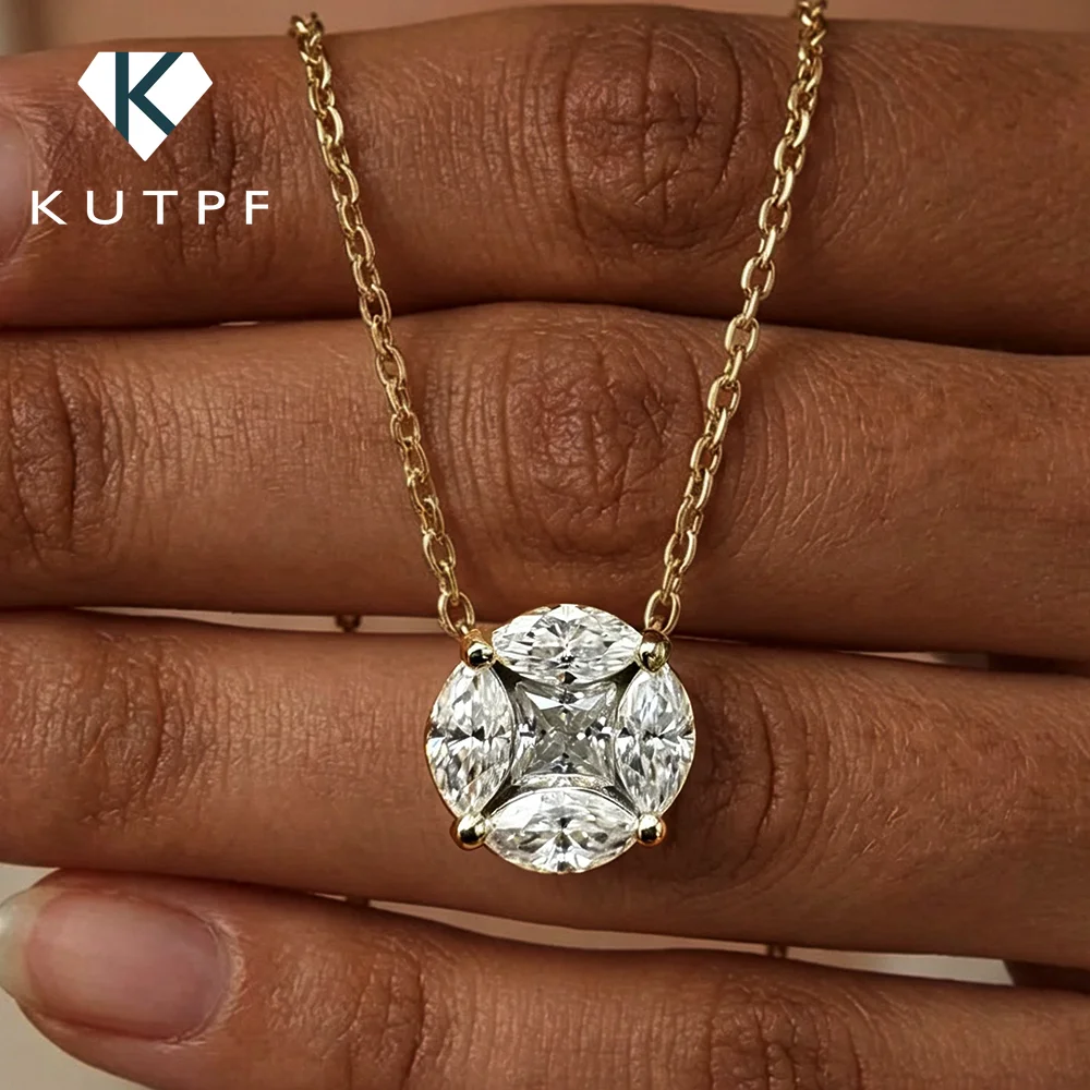 11.5mm Cluster Moissanite pendant Necklace with Certificates S925 Silver Princess/Marquise Cut Lab Diamond Neck Chain For Women
11.5mm Cluster Moissanite pendant Necklace with Certificates S925 Silver Princess/Marquise Cut Lab Diamond Neck Chain For Women