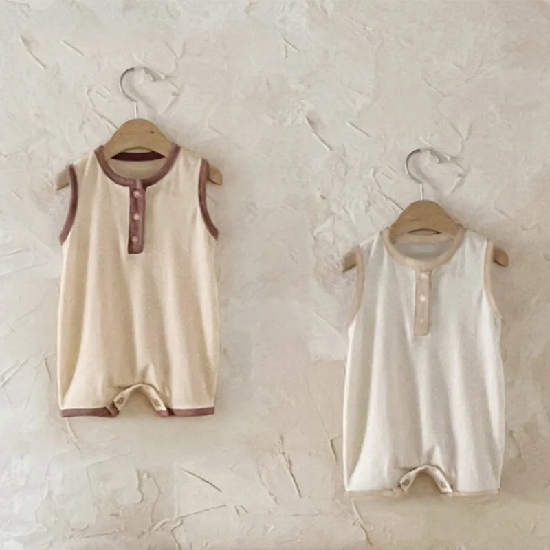 2025 Summer New Baby Girl Sleeveless Romper Solid Newborn Cotton Breathable Jumpsuit For Toddler Boy Clothes 0-24M
2025 Summer New Baby Girl Sleeveless Romper Solid Newborn Cotton Breathable Jumpsuit For Toddler Boy Clothes 0-24M