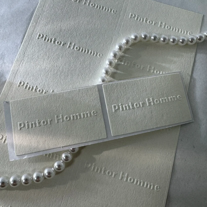 Custom Embossed White Sticker Personalized Wedding Label Adhesive Engagement Name Text Brand Logo Decorative Packaging Supplies
Custom Embossed White Sticker Personalized Wedding Label Adhesive Engagement Name Text Brand Logo Decorative Packaging Supplies