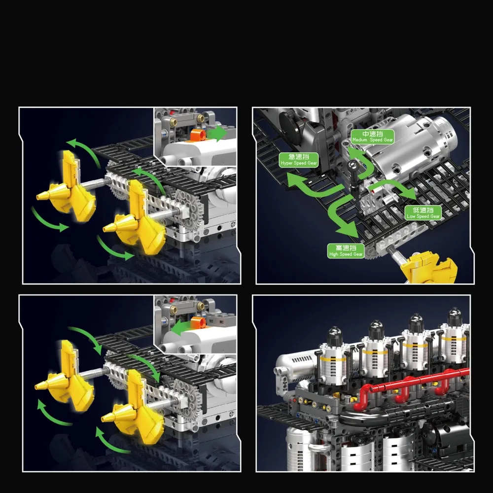 Mould King 10209 Inline Six-Cylinder Aircraft Carrier Engine Building Blocks Kit Motorized Simulation Model Boys Assembly Toy
Mould King 10209 Inline Six-Cylinder Aircraft Carrier Engine Building Blocks Kit Motorized Simulation Model Boys Assembly Toy