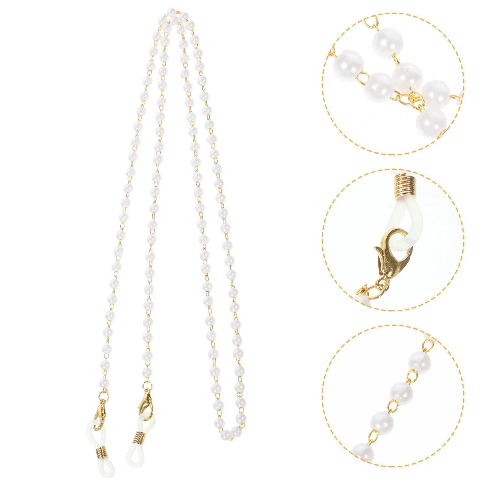 Pearl Chain Eyeglass Holder Beaded Strap Necklace Securely Keep Glasses Place Rafting Hiking Outdoors Sunglasses Reading Glasses
Pearl Chain Eyeglass Holder Beaded Strap Necklace Securely Keep Glasses Place Rafting Hiking Outdoors Sunglasses Reading Glasses