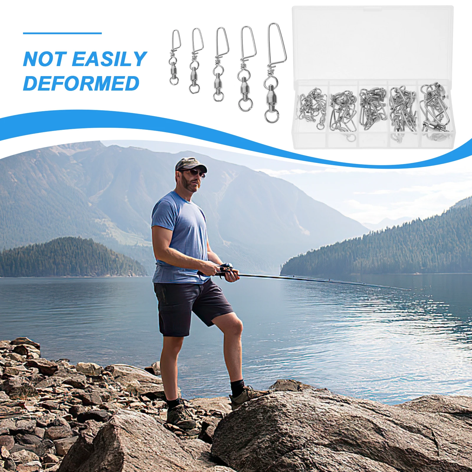 Fishing Swivel Line Clips Swivels Snap Rolling Connector Heavy Duty Sea Links Tackle Barrel
Fishing Swivel Line Clips Swivels Snap Rolling Connector Heavy Duty Sea Links Tackle Barrel