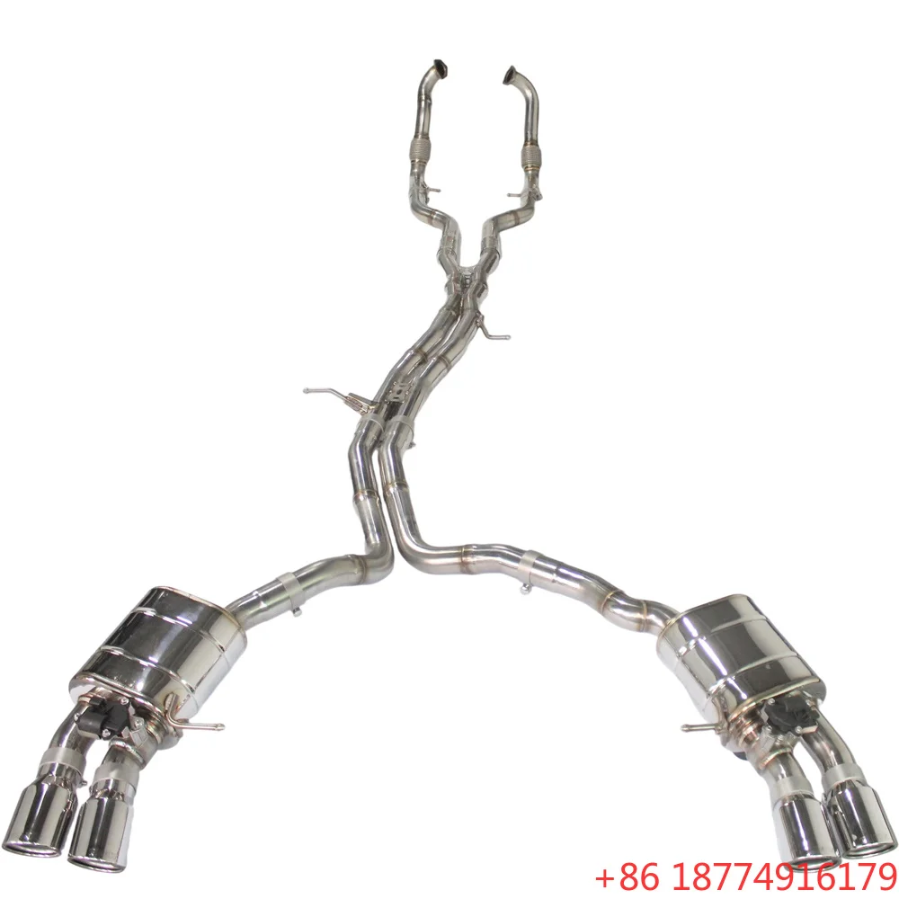 High Quality OBM Ss304 for S4/S5 B8/B8.5/B9 3.0T Silver Tips Valvetronic Sports Catback Exhaust Muffler Pipe
High Quality OBM Ss304 for S4/S5 B8/B8.5/B9 3.0T Silver Tips Valvetronic Sports Catback Exhaust Muffler Pipe