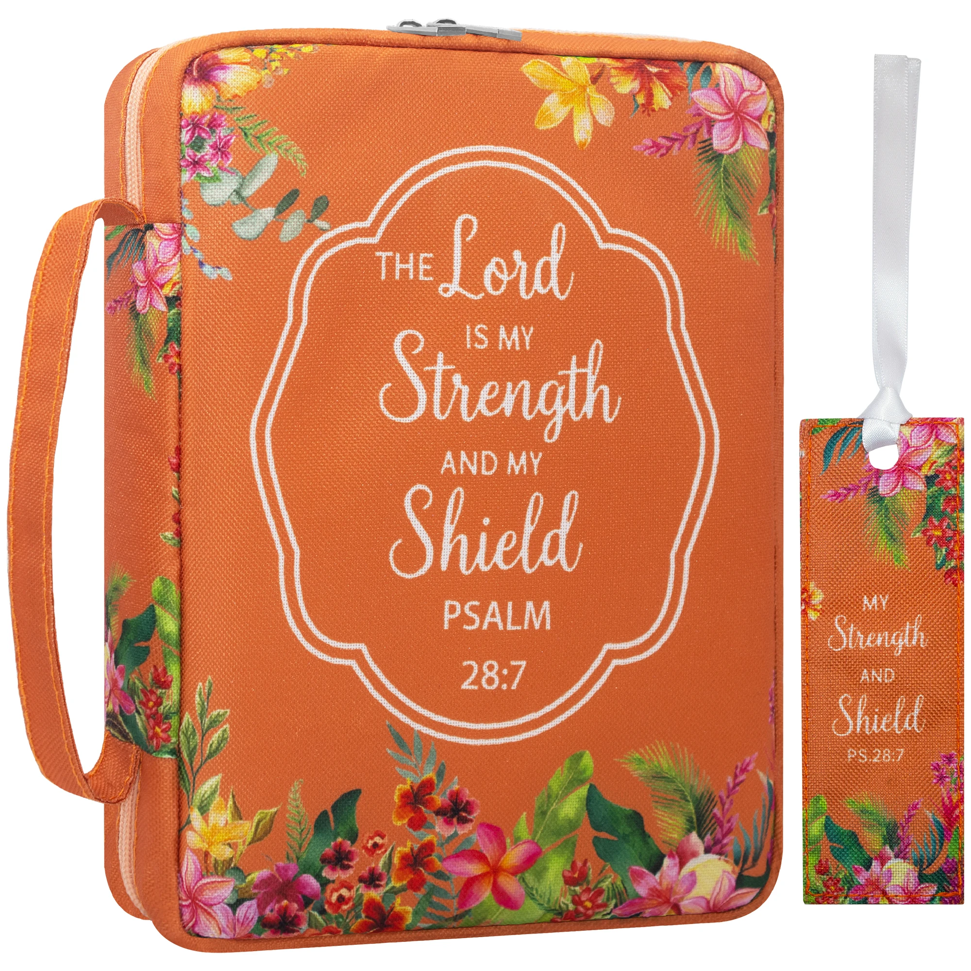 Bible Cover for Women, Orange Floral Scripture Case, Large Capacity Church Book Organizer, Christian Gift for Ladies
Bible Cover for Women, Orange Floral Scripture Case, Large Capacity Church Book Organizer, Christian Gift for Ladies