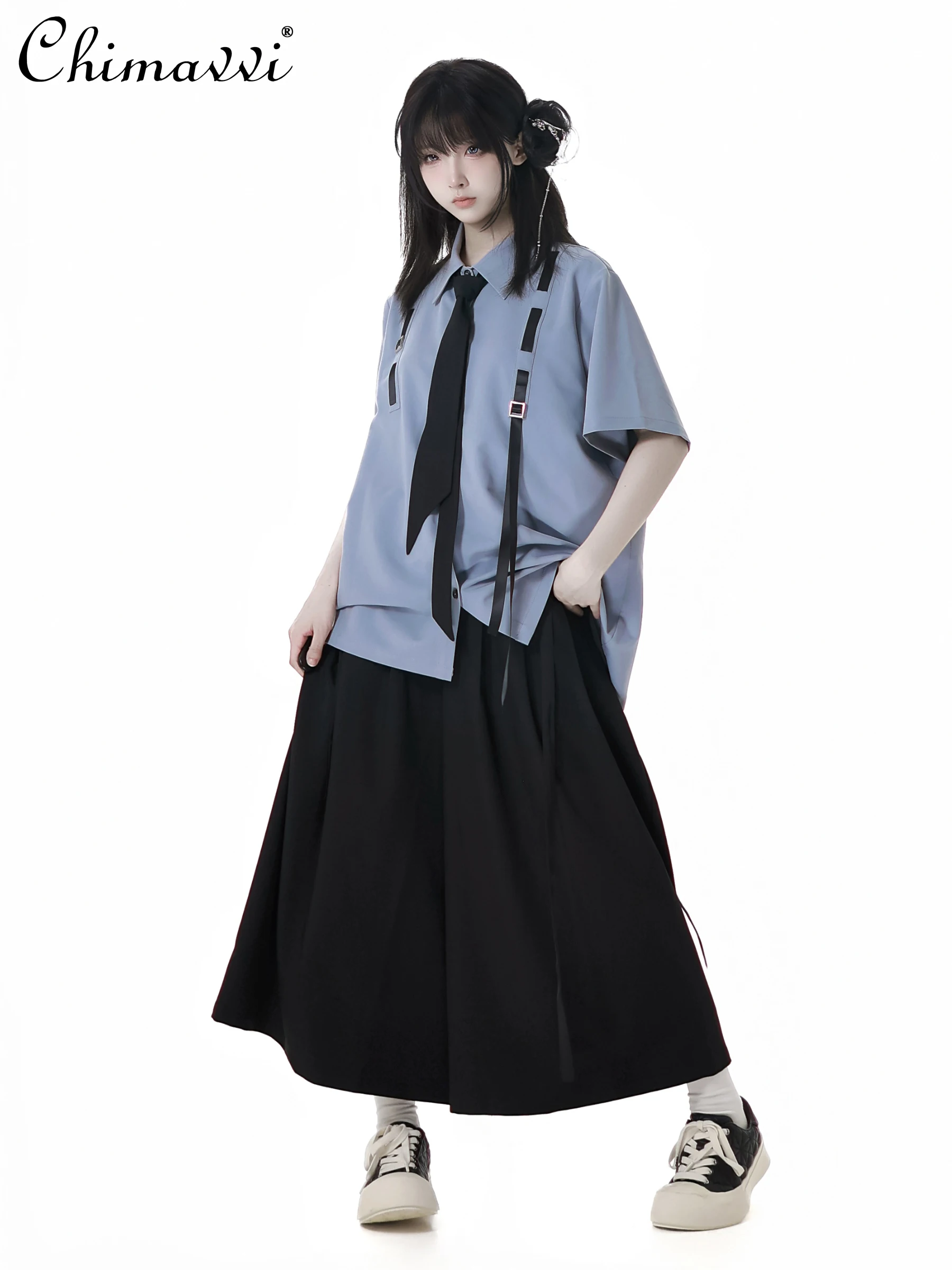 Preppy Style Personalized Casual Shirt Sets Summer Sweet Cool Girl Oversized Short-sleeved Shirt Wide Leg Pants Y2k 2piece Set
Preppy Style Personalized Casual Shirt Sets Summer Sweet Cool Girl Oversized Short-sleeved Shirt Wide Leg Pants Y2k 2piece Set