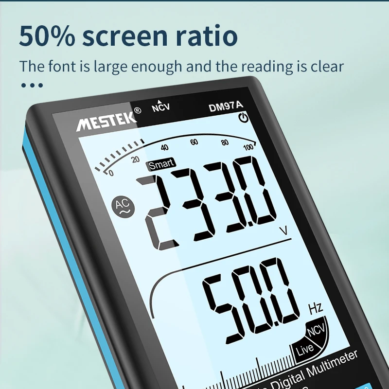 DM97S Professional Multimeter Non-contact Voltage Tester Auto Range LCD Screen AC DC Voltage NCV Measure Smart Multimeter
DM97S Professional Multimeter Non-contact Voltage Tester Auto Range LCD Screen AC DC Voltage NCV Measure Smart Multimeter