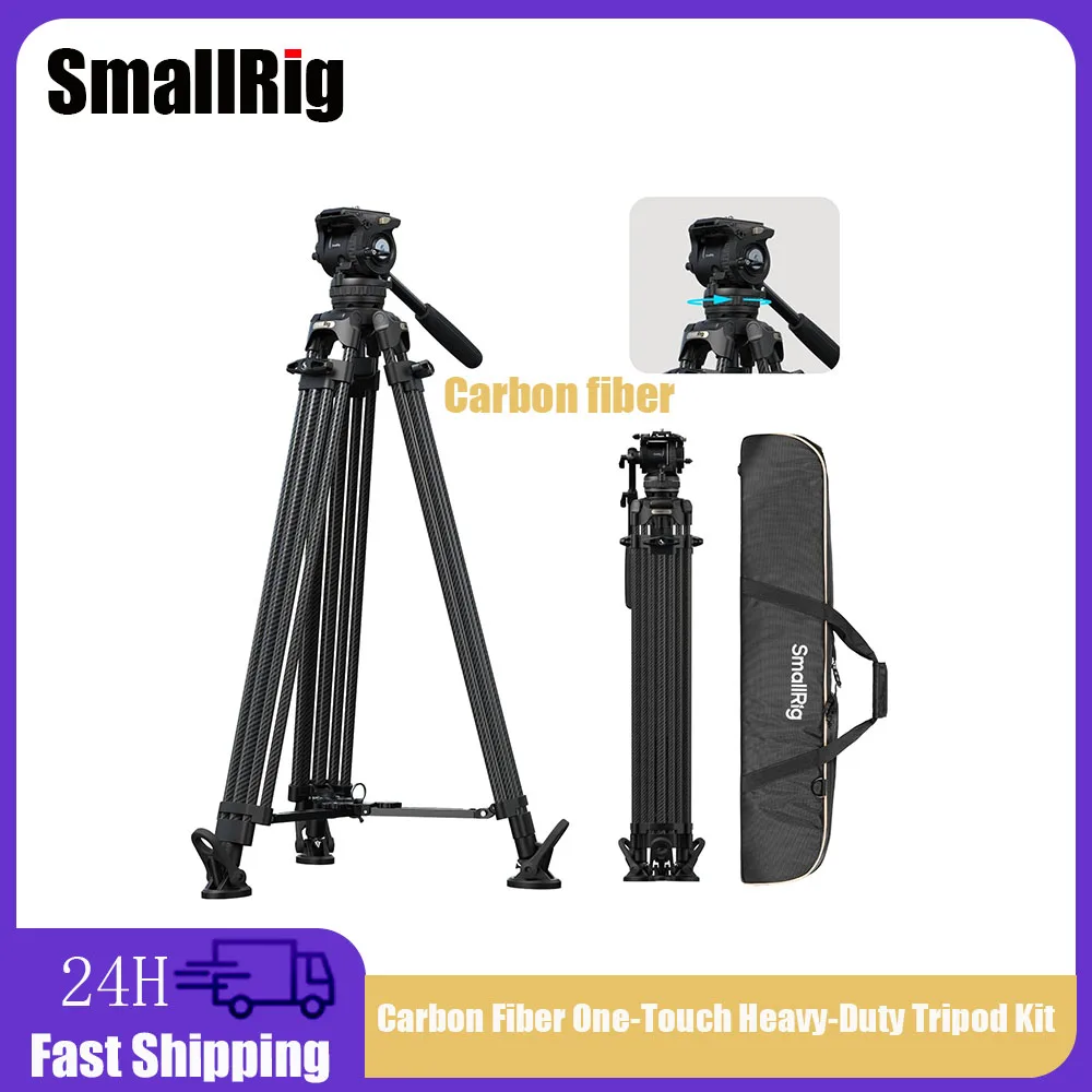 SmallRig 84''/214cm Carbon Fiber Counterbalance Video Tripod Heavy-Duty Camera Tripod with 6-Step Counterbalance 4-Level
SmallRig 84''/214cm Carbon Fiber Counterbalance Video Tripod Heavy-Duty Camera Tripod with 6-Step Counterbalance 4-Level