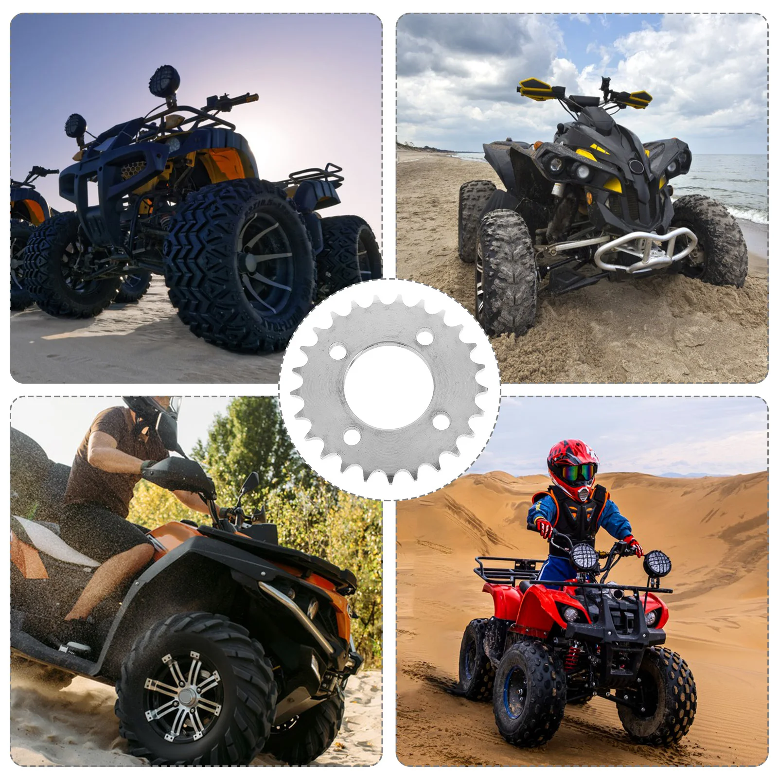 420 Type 25 Tooth Electric Rear Sprocket Durable Metal Four Hole for Atv Go Kart Rear Chain Sprocket Smooth Operation Reliable
420 Type 25 Tooth Electric Rear Sprocket Durable Metal Four Hole for Atv Go Kart Rear Chain Sprocket Smooth Operation Reliable