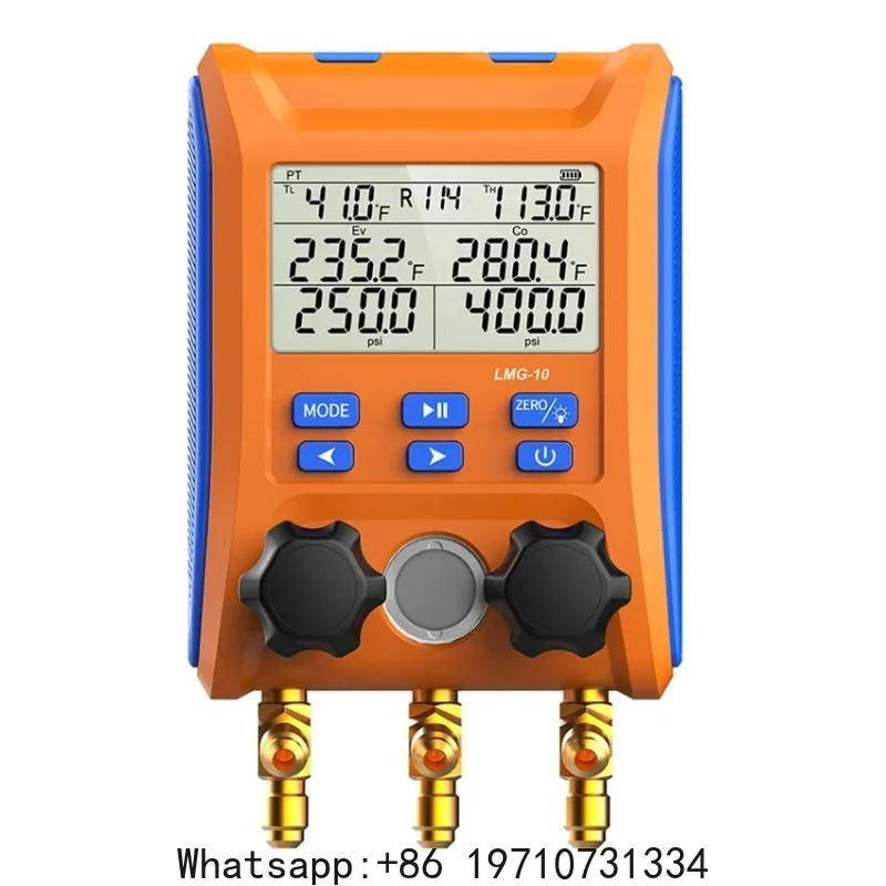 LMG-10 Digital Manifold Gauge HVAC Pressure Gauge AC Tools 2-Way Valve Air Conditioning Refrigeration System Leak Tester
LMG-10 Digital Manifold Gauge HVAC Pressure Gauge AC Tools 2-Way Valve Air Conditioning Refrigeration System Leak Tester
