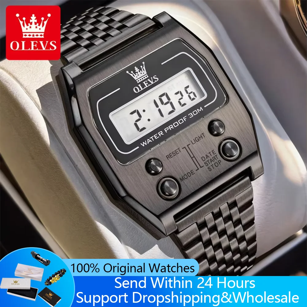 OLEVS 1113 Electronic Quartz Watches Unisex Fashion Retro Stainless Steel Waterproof Luminous Stopwatch Men's Sports Wristwatch
OLEVS 1113 Electronic Quartz Watches Unisex Fashion Retro Stainless Steel Waterproof Luminous Stopwatch Men's Sports Wristwatch