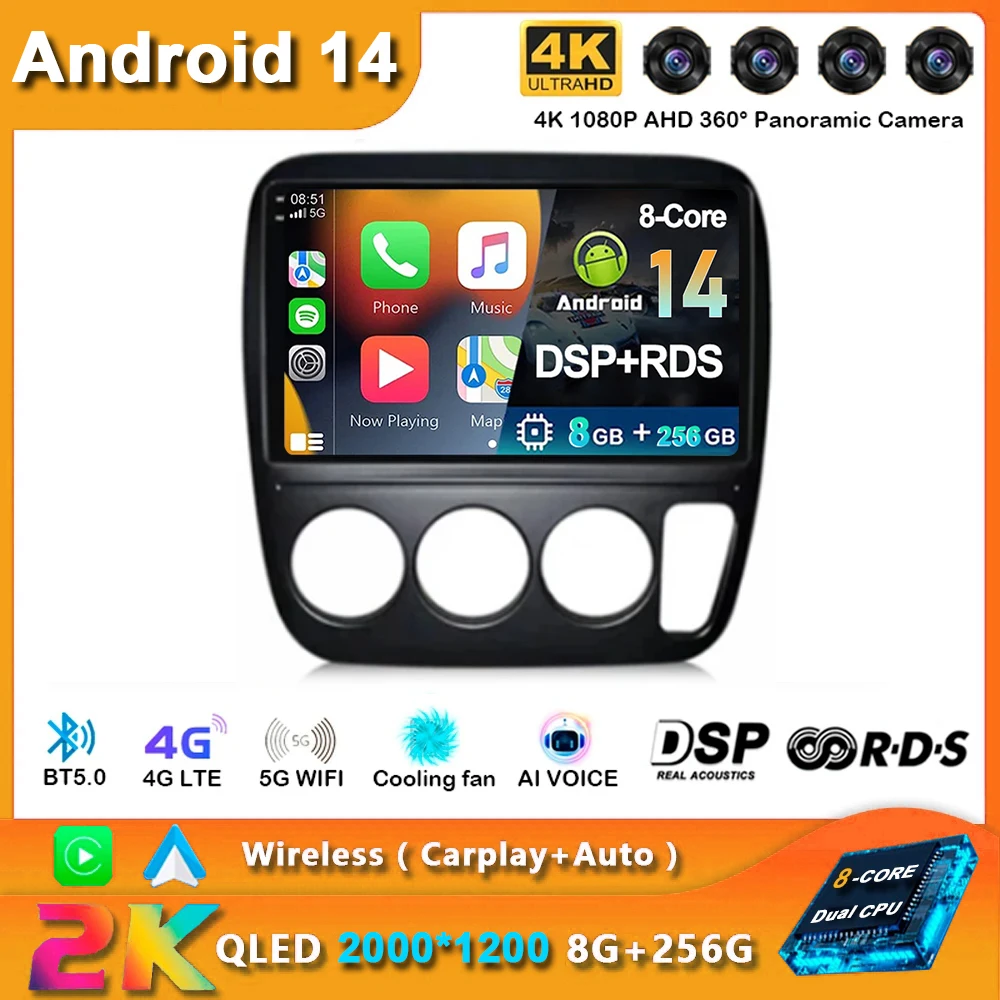 Android 14 Car Radio For Honda CRV CR-V 3 1997 1998 1999 2000 2001 Myvi Navigation GPS Multimedia Player Stereo Carplay+Auto BT
Android 14 Car Radio For Honda CRV CR-V 3 1997 1998 1999 2000 2001 Myvi Navigation GPS Multimedia Player Stereo Carplay+Auto BT