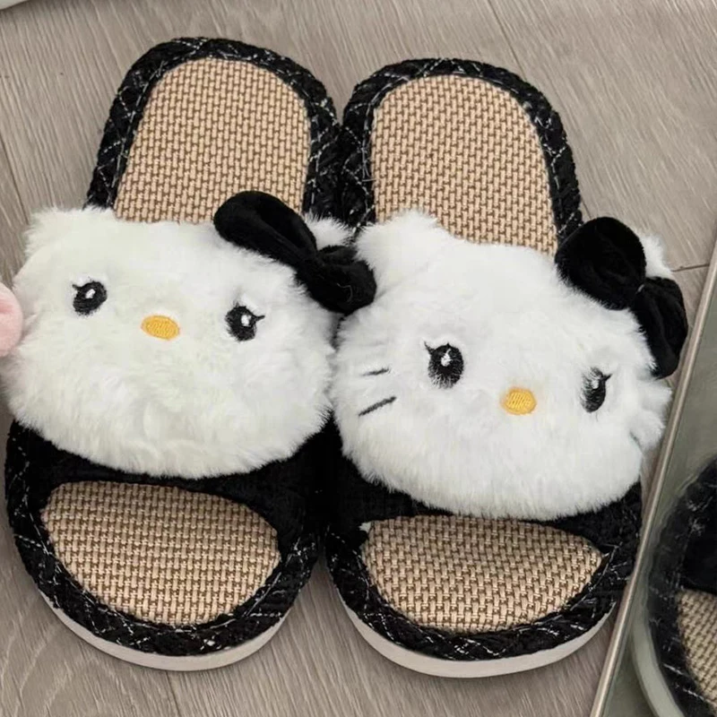 Хлопковые тапочки из конопли в стиле аниме «Hello Kitty», новинка четырех сезонов для девочек, милая студенческая повседневная домашняя обувь на мягкой подошве, игрушки в подарок
Хлопковые тапочки из конопли в стиле аниме «Hello Kitty», новинка четырех сезонов для девочек, милая студенческая повседневная домашняя обувь на мягкой подошве, игрушки в подарок