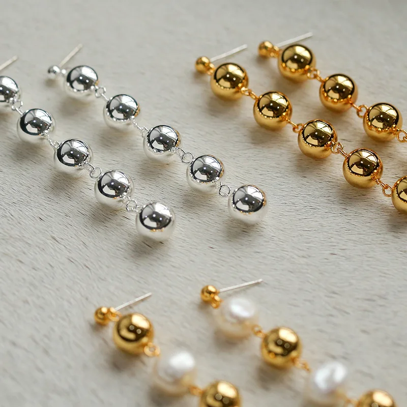 Brass With 18K Freshwater Pearl Long Tassel Ball Earrings Women Jewelry Punk Hiphop Designer Runway OL Gown Boho Top Japan
Brass With 18K Freshwater Pearl Long Tassel Ball Earrings Women Jewelry Punk Hiphop Designer Runway OL Gown Boho Top Japan