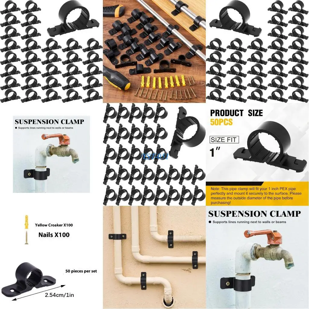 E15A 50 Count ABS Pipe Fasteners 1 Inch Universal Clamps Secure Grip Pipe Clamping Simple Installs for Plumbing HVAC Projects
E15A 50 Count ABS Pipe Fasteners 1 Inch Universal Clamps Secure Grip Pipe Clamping Simple Installs for Plumbing HVAC Projects