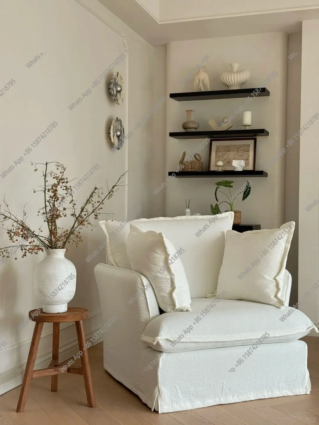 J Vintage Wabi-sabi Style Fabric Sofa Cotton And Linen American Country French Pastoral Linen Single Sofa Can Be Removed And Was
J Vintage Wabi-sabi Style Fabric Sofa Cotton And Linen American Country French Pastoral Linen Single Sofa Can Be Removed And Was