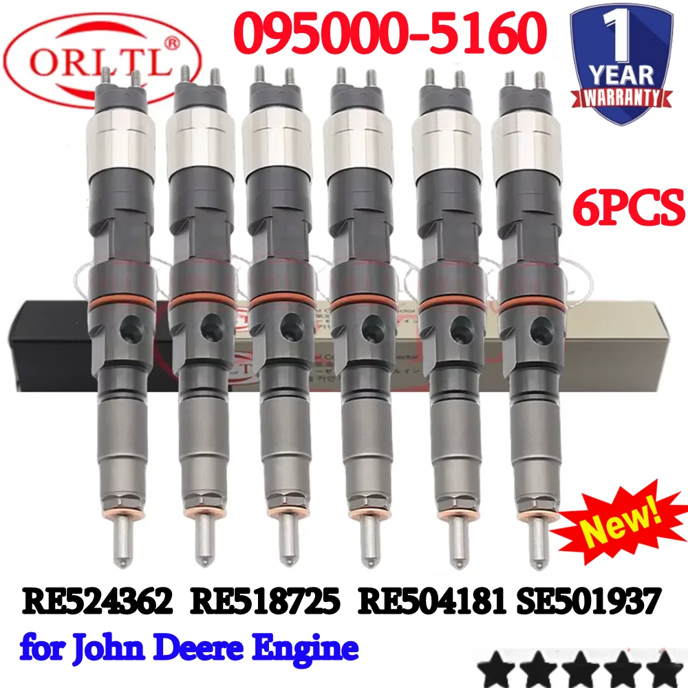 6 шт. НОВЫЙ 095000 -5160 RE 524362 RE 518725 RE 504181 SE 501937 095000 -5161 095000 5160 для дизельного топливного инжектора Common Rail John Deere 
6 шт. НОВЫЙ 095000 -5160 RE 524362 RE 518725 RE 504181 SE 501937 095000 -5161 095000 5160 для дизельного топливного инжектора Common Rail John Deere