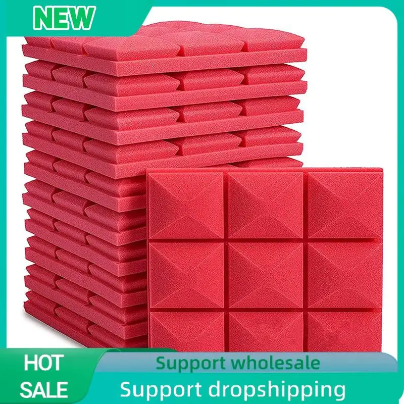 Solid 12 PCS Soundproof Foam Wall Panels Studio Sound Proof Foam Panels Soundproofing Wall KTV Room Red
Solid 12 PCS Soundproof Foam Wall Panels Studio Sound Proof Foam Panels Soundproofing Wall KTV Room Red