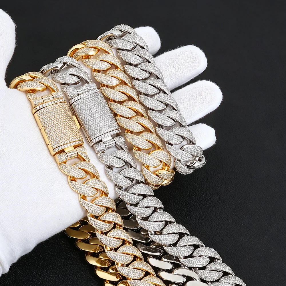 ESKEEM Customized Heavy Cuban Chain 22mm 5Rows Iced Out Cubic Cuban Link Chain Hiphop Necklace Bracelet Set Gift
ESKEEM Customized Heavy Cuban Chain 22mm 5Rows Iced Out Cubic Cuban Link Chain Hiphop Necklace Bracelet Set Gift