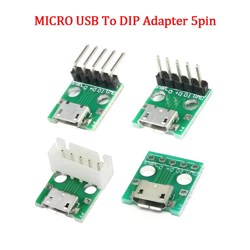 5/10PCS MICRO USB To DIP Adapter 5pin Female Connector B Type PCB Converter Breadboard Switch Board SMT Mother Seat
5/10PCS MICRO USB To DIP Adapter 5pin Female Connector B Type PCB Converter Breadboard Switch Board SMT Mother Seat