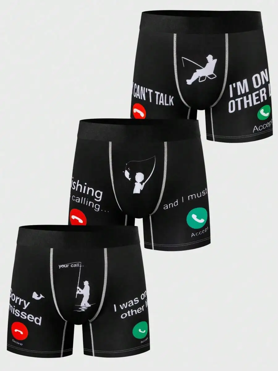 3 Pcs Mens Fishing Theme Printed Boxer Briefs Casual Underwear
3 Pcs Mens Fishing Theme Printed Boxer Briefs Casual Underwear