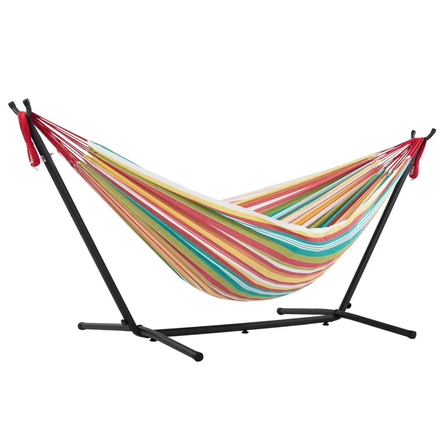Cotton Double Hammock Steel Stand 450lb Polyester Strings Carry Bag Outdoor 2 Person, Customized
Cotton Double Hammock Steel Stand 450lb Polyester Strings Carry Bag Outdoor 2 Person, Customized
