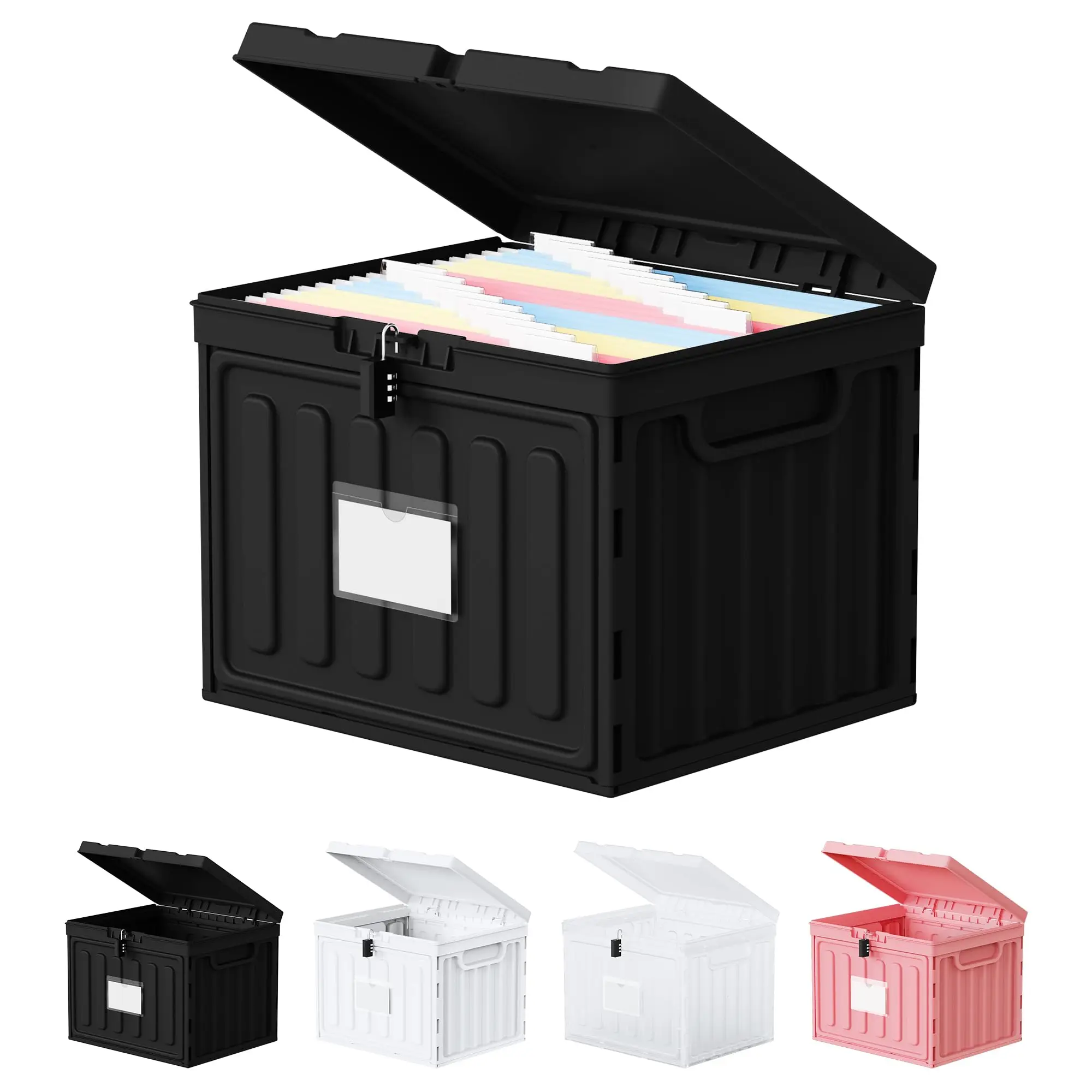 Stackable Plastic File Box With Lock For Letter Size Hanging Folders, Portable Storage Cabinet For Home Office School
Stackable Plastic File Box With Lock For Letter Size Hanging Folders, Portable Storage Cabinet For Home Office School