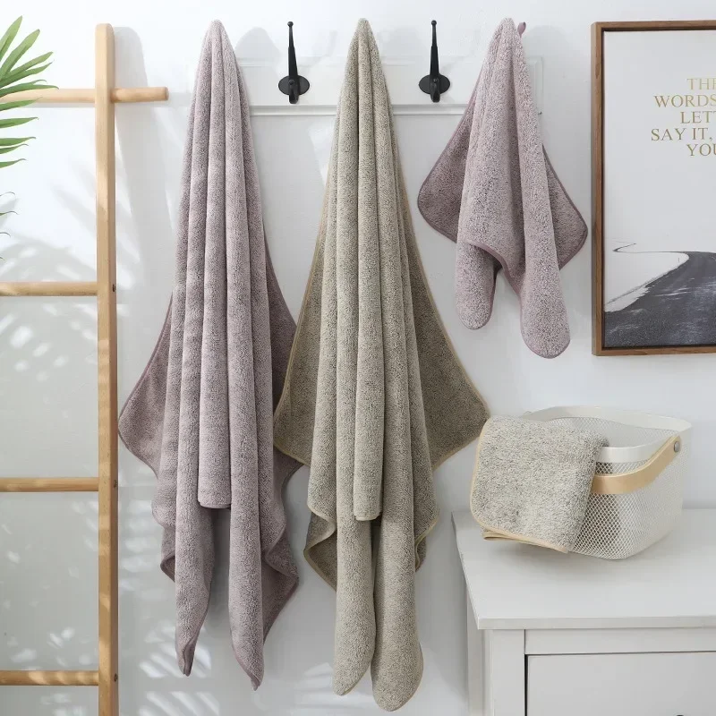 Большое впитывающее, антибактериальное и безворсовое домашнее банное полотенце для взрослых, утолщенное бамбуковое угольное волокно, банное полотенце 
Большое впитывающее, антибактериальное и безворсовое домашнее банное полотенце для взрослых, утолщенное бамбуковое угольное волокно, банное полотенце