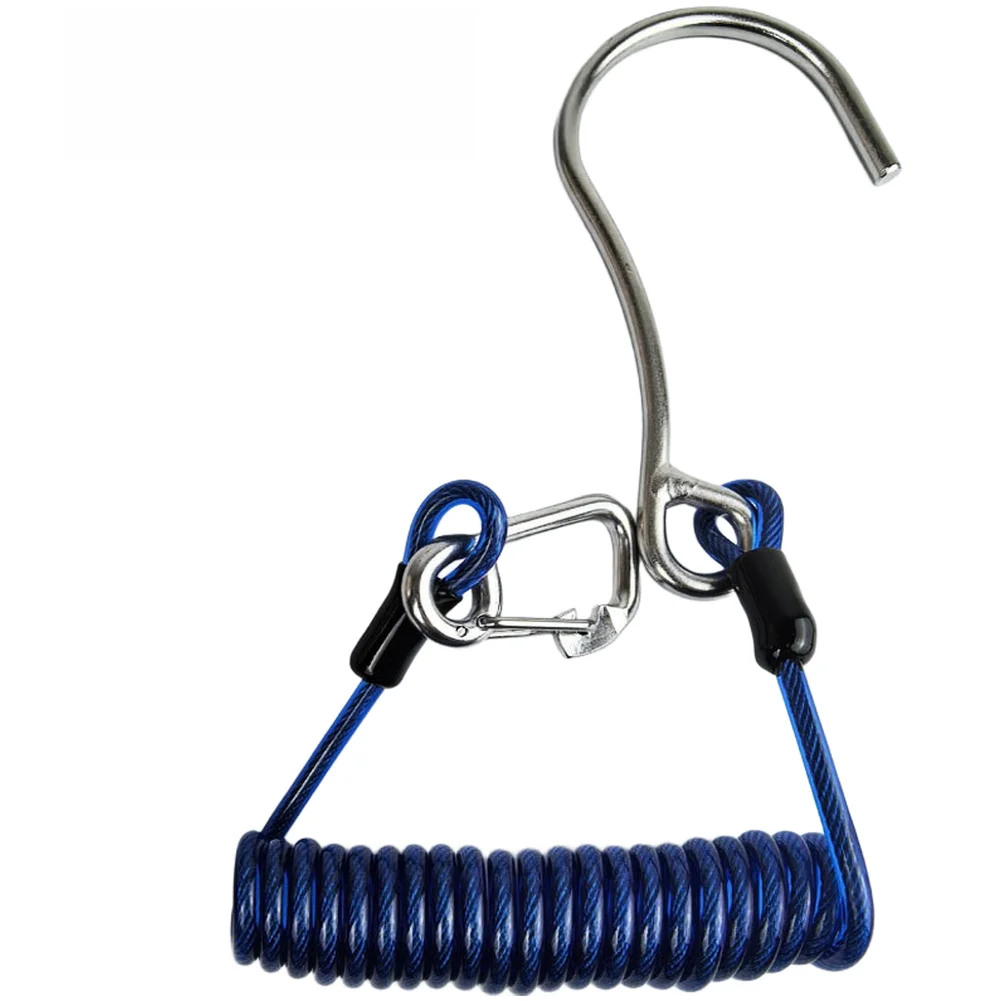 Spring Lanyard Scuba Lanyard Scuba Diving Coil Lanyard Diving Accessory 316 Marine Stainless Steel Dual Safety D-rings
Spring Lanyard Scuba Lanyard Scuba Diving Coil Lanyard Diving Accessory 316 Marine Stainless Steel Dual Safety D-rings