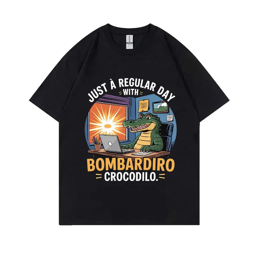 Just A Regular Day with Bombardiro Crocodilo T-shirt Italian Brainrot Funny T Shirts Men Women Casual Joke Humor Short Sleeve
Just A Regular Day with Bombardiro Crocodilo T-shirt Italian Brainrot Funny T Shirts Men Women Casual Joke Humor Short Sleeve