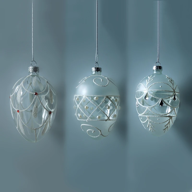 Free Shipping 8pcs/pack 7*11cm Egg Shaped Transparent Glass Pendant Lamp Blown Glassware Christmas Day Tree Decoration Ornament
Free Shipping 8pcs/pack 7*11cm Egg Shaped Transparent Glass Pendant Lamp Blown Glassware Christmas Day Tree Decoration Ornament