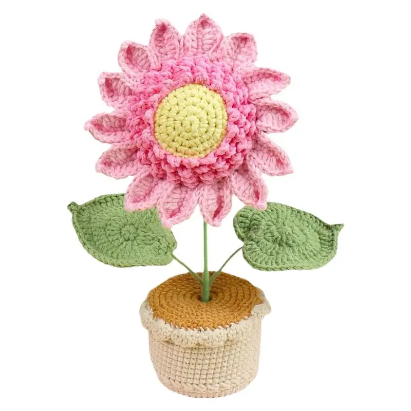 Crochet Sunflower Decor Handmade Knitted Potted Plant Dashboard Decor 25cm/9.84inch Sunflower Ornament Holiday Scene Display For
Crochet Sunflower Decor Handmade Knitted Potted Plant Dashboard Decor 25cm/9.84inch Sunflower Ornament Holiday Scene Display For
