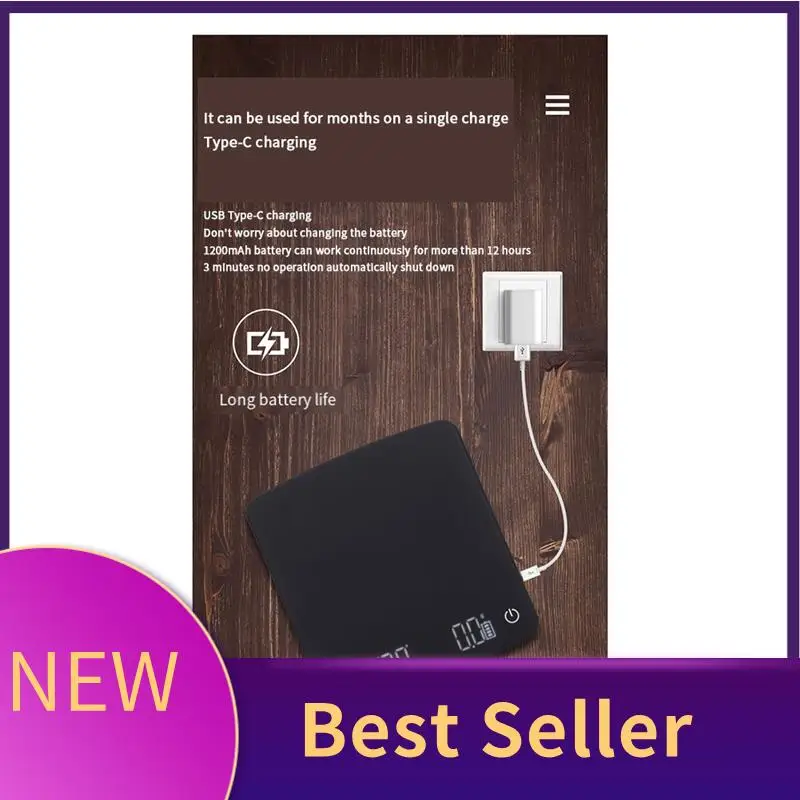 1 PCS Coffee Electronic Scales Pour Coffee Electronic Drip Coffees Scale 2Kg/0.1G LED Smart Kitchen Scale With Timer
1 PCS Coffee Electronic Scales Pour Coffee Electronic Drip Coffees Scale 2Kg/0.1G LED Smart Kitchen Scale With Timer