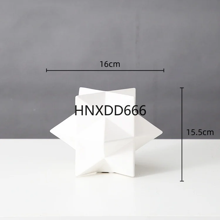 Ceramic Ornament Geometric Five-pointed Star Ceramic Decoration Golden Cube Decorative Figurines Home Decoration Accessories
Ceramic Ornament Geometric Five-pointed Star Ceramic Decoration Golden Cube Decorative Figurines Home Decoration Accessories