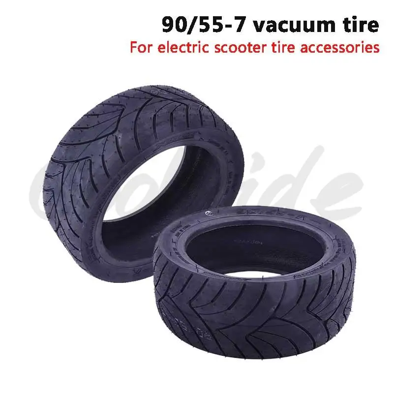 Thickened and widened vacuum tires 90/55-7, anti slip and wear-resistant replacement for electric scooter tires
Thickened and widened vacuum tires 90/55-7, anti slip and wear-resistant replacement for electric scooter tires